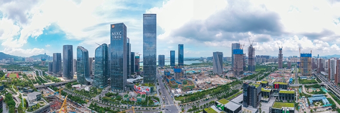 这是深圳前海深港现代服务业合作区(9月8日摄,无人机全景照片)。 这是深圳前海深港现代服务业合作区(9月8日摄,无人机全景照片)。